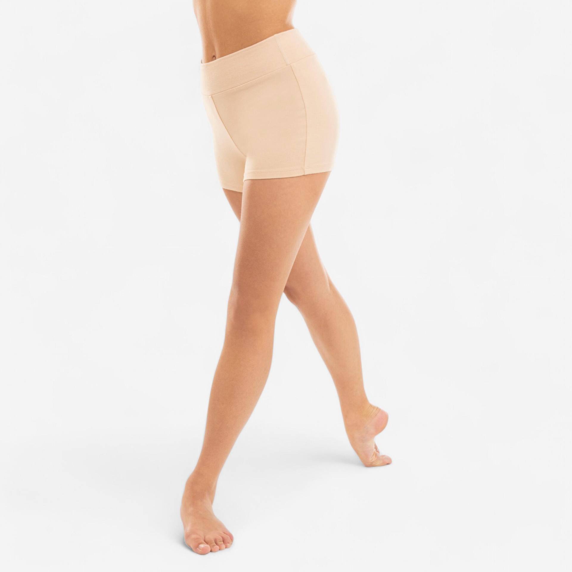 Tanzshorts Mädchen hohe Taille Modern Jazz - beige von STAREVER