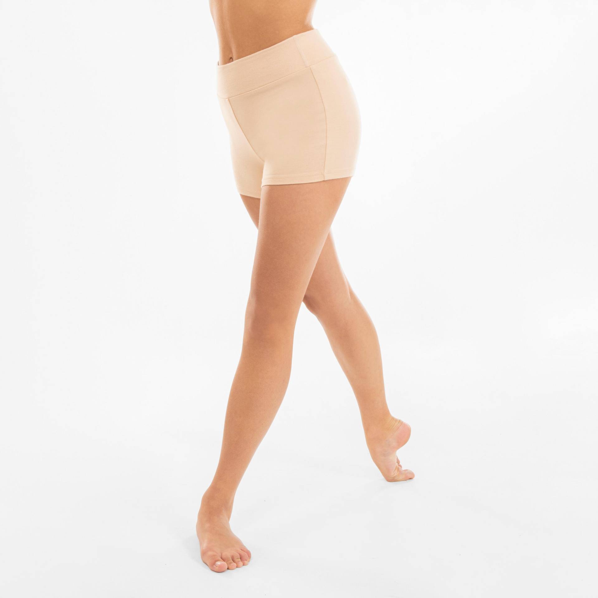 Tanzshorts Mädchen hohe Taille Modern Jazz - beige von STAREVER