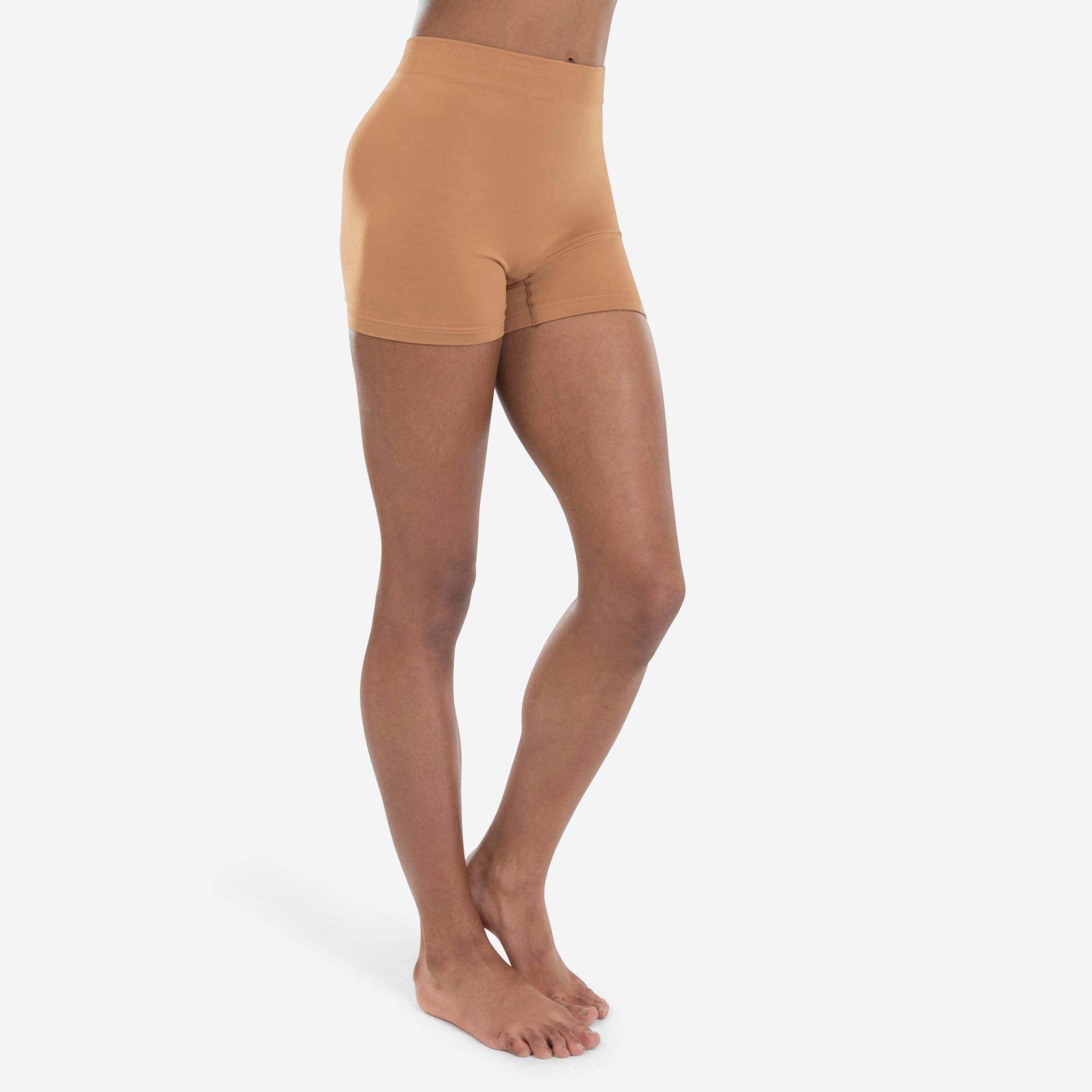 Tanzshorts nahtlos Damen hellbraun von STAREVER