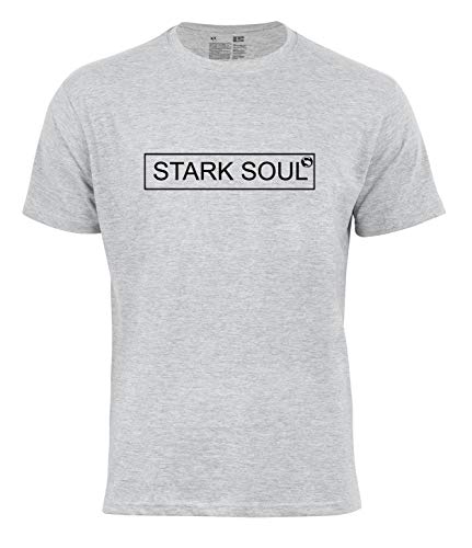STARK SOUL Herren Logo T-Shirt, Grau Melànge, Gr. XXL von STARK SOUL
