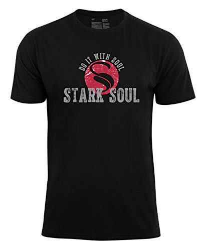 STARK SOUL Herren Logo T-Shirt, Vintage Schwarz, Gr.M von STARK SOUL