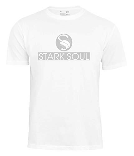 STARK SOUL Herren Logo T-Shirt, Weiss, Gr. M von STARK SOUL