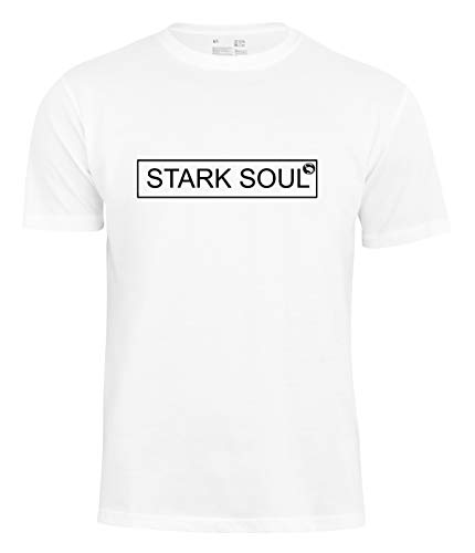 STARK SOUL Herren Logo T-Shirt, Weiss, Gr. S von STARK SOUL