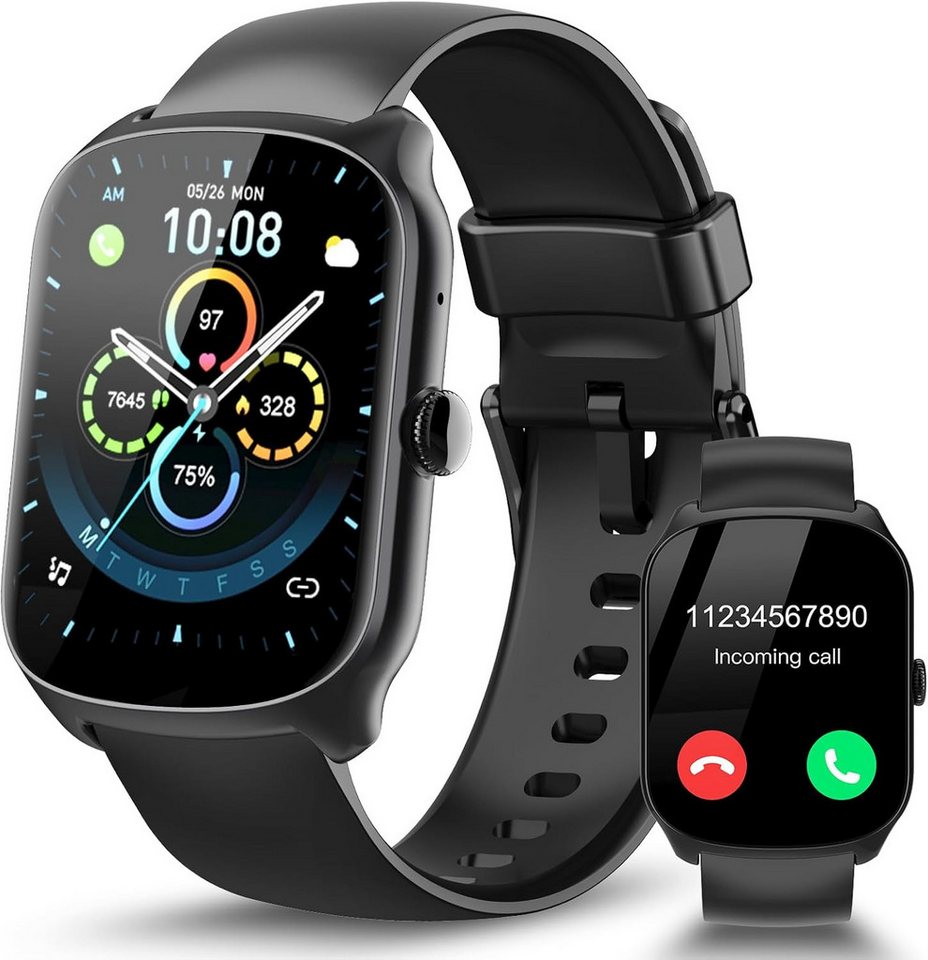 STECEi S68 Smartwatch (4,9 cm, android ios), Smartwatch with Bluetooth Calling Sports Watch Men Women Watch Faces von STECEi