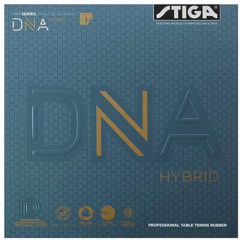 Stiga Tischtennisbelag DNA Hybrid H mit 50 Grad Schwammhärte, Power Sponge Cells und H-Touch Tensor-Technologie, Rot, 2.1 von Stiga