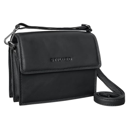STILORD 'Aleia' Handtasche Damen Leder klein - Elegante Umhängetasche für Frauen mit Stil, Farbe:schwarz von STILORD
