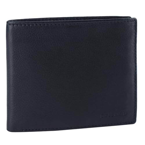 STILORD 'Lewis' Leder Portemonnaie Herren RFID Schutz Geldbörse für Männer viele Karten Fächern Brieftasche im Querformat mit Geschenkbox, Farbe:schwarz von STILORD