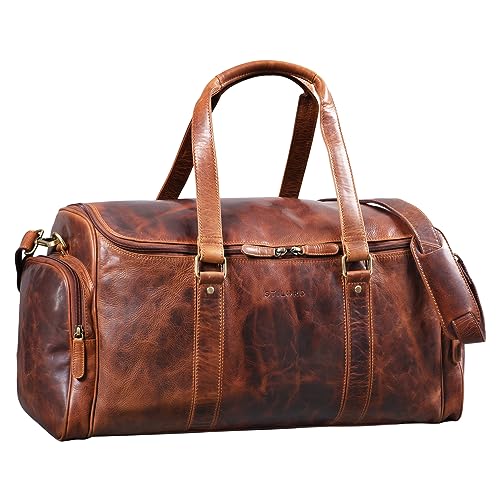 STILORD 'Myles' Vintage Reisetasche Herren Leder Weekender zum Umhängen Overnight Duffle Bag Großes Reisegepäck XL echtes Rindsleder von STILORD