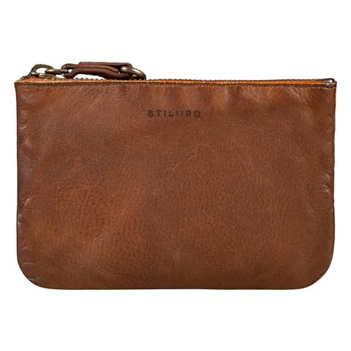 STILORD 'Samy' Kartentasche Leder Kartenetui Vintage Ledermäppchen ideal als Geldbörse Kreditkartenetui Schlüsseletui Organizer Reise Etui für Herren Damen Echtleder von STILORD