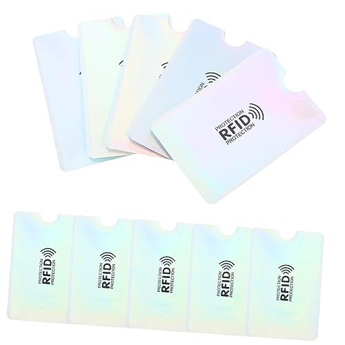 STOBOK 10 Stück Kartenhüllen Blockierkartenhüllen Kreditkarten-Schutzhüllen Bankkartenhüllen Jacken-Visitenkartenhalter Aluminiumfolie Haustierausweis Einkaufskarte von STOBOK