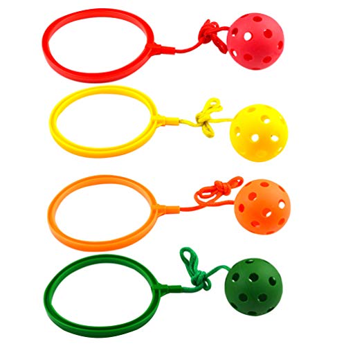 4 Stücke Sport Schaukel Ball Hüpfring Bälle Fitness Springseil Knöchel Überspringen Spielzeug Rotierenden Kugeln Fitness Kinder von STOBOK