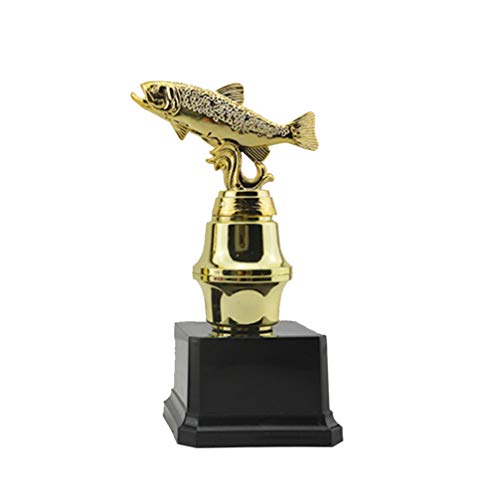 STOBOK Trophäe Pokal Zu Vergeben Goldener Pokal Pokale Hoch Fisch-Desktop-Ornament Statue Gold Award Trophy Cups??? Spiel Auszeichnungen Schreibtisch Kind Dekorationen Wiederverwendbar von STOBOK