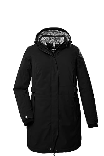 STOY Damen Funktionsjacke mit abzippbarer Kapuze - Große Größen STW 11 WMN PRK, schwarz, 58, 39797-000 von STOY