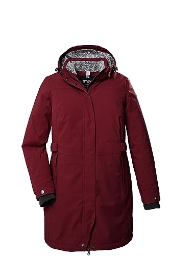 STOY Damen Funktionsjacke mit abzippbarer Kapuze - Große Größen STW 11 WMN PRK, weinrot, 48, 39797-000 von STOY