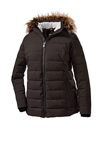 STOY Damen Jacke in Daunenoptik/Steppjacke mit abzippbarer Kapuze WMN Quilted JCKT E, schwarz, 46, 36404-000 von STOY