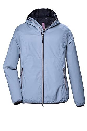 STOY Damen Packbare Funktionsjacke/Outdoorjacke wasserdicht mit Kapuze - Große Größen STS 18 WMN JCKT, hellblau, 46, 43139-000 von STOY