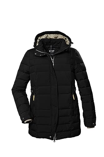 STOY Damen Steppjacke mit abzippbarer Kapuze - Große Größen STW 6 WMN QLTD JCKT, schwarz, 52, 39791-000 von STOY