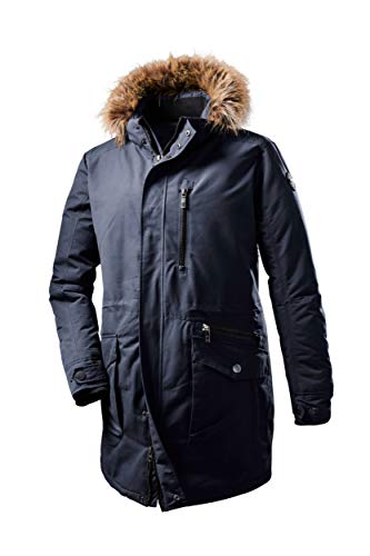 STOY Herren Parka MN PRK B - Funktionsparka mit abzippbarer Kapuze - Herrenjacke in großen Größen - 100% waserdicht, dunkelnavy, 5XL, 36009-000 von STOY