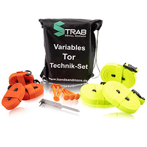 STRAB – Tor Technik Set Torwand für Fussball mit Bänder um professionell und effektiv zu trainieren/Tor-Technik-Set/Fussball Training (Fußballtor - Bänder) von STRAB