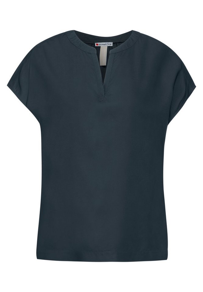 STREET ONE Kurzarmbluse - Bluse - feminines Shirt - Basic Blusenshirt von STREET ONE