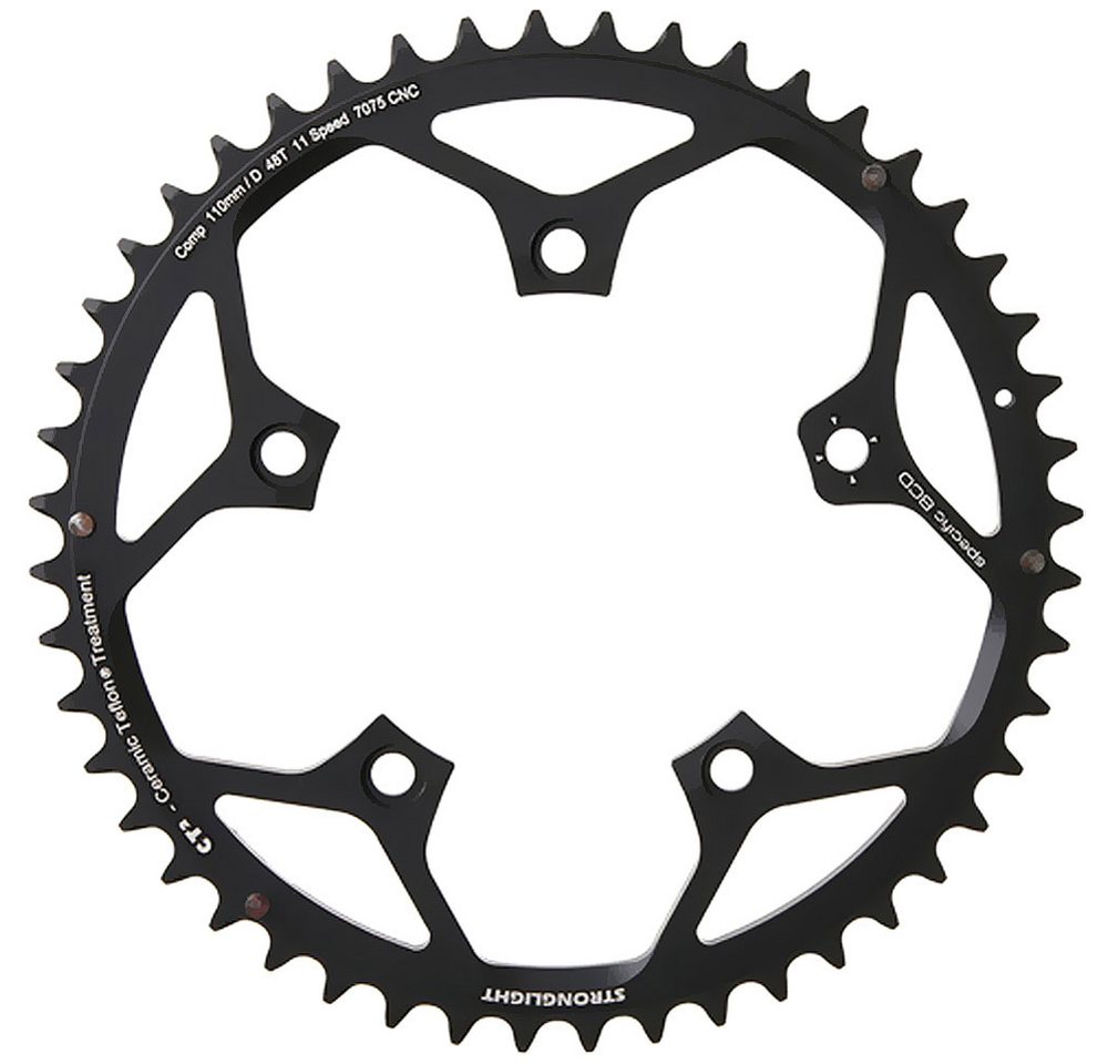 STRONGLIGHT Fahrradkette STRONGLIGHT Kettenblatt CT2 110mm Lochkreis Campa 11 48Z. schwarz 2736 von STRONGLIGHT