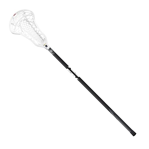 STX Lacrosse Crux Pro Complete Stick mit Crux Mesh 2.0 Pocket und Comp-10 Griff, schwarz von STX