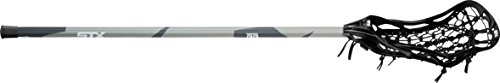 STX Lacrosse Women's Fortress 300 Complete Stick with Head, Handle & Strung, Black/Grey von STX