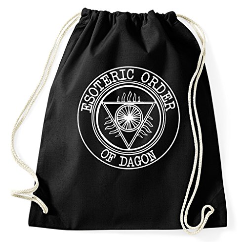 STYLETEX23 Esoteric Order of Dagon HP Lovecraft Turnbeutel Sportbeutel, schwarz von STYLETEX23