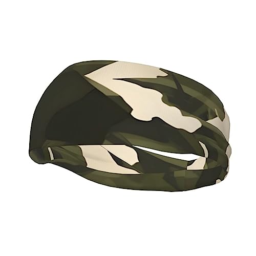 Armee-Camouflage-Sport-Stirnband für Männer und Frauen, geeignet für Laufen, Yoga, Basketball, elastisches Feuchtigkeitsband. von STejar