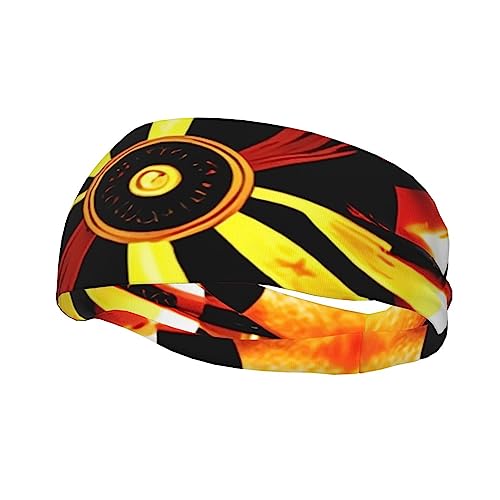 Burning Totem Sport-Stirnband für Männer und Frauen, geeignet für Laufen, Yoga, Basketball, elastisches Feuchtigkeitsband. von STejar