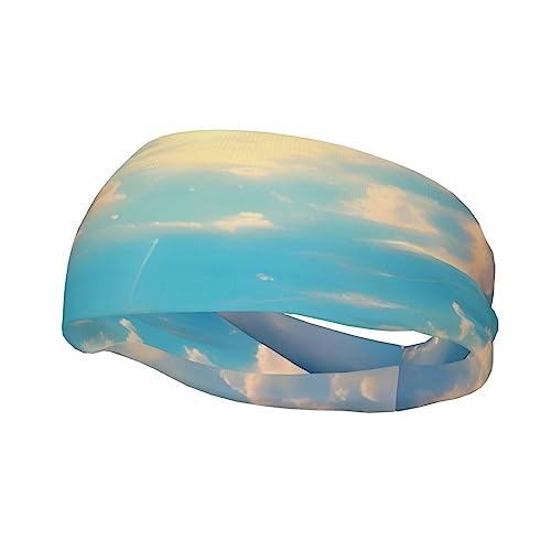 Cloudy Sky Sport-Stirnband für Männer und Frauen, geeignet für Laufen, Yoga, Basketball, elastisches Feuchtigkeitsband. von STejar