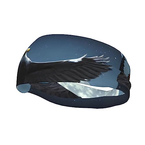 Eagle Under The Stars Sport-Stirnband für Männer und Frauen, geeignet für Laufen, Yoga, Basketball, elastisches Feuchtigkeitsband von STejar