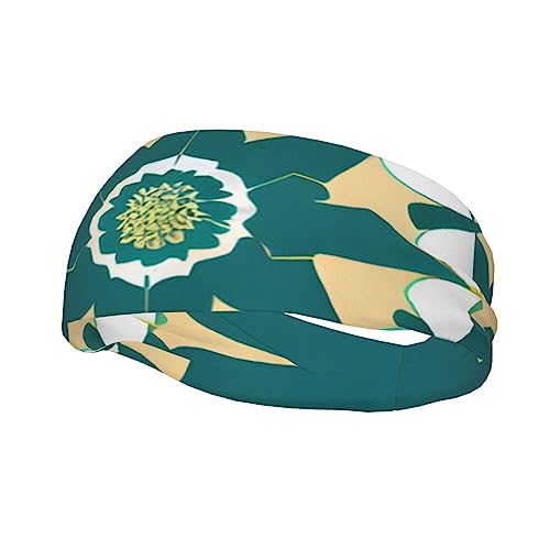 Exotischer Stil Floral Sport Stirnband für Männer und Frauen, geeignet für Laufen, Yoga, Basketball, elastisches Feuchtigkeitsband. von STejar