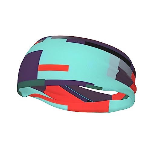 Gestreiftes Kombinations-Stirnband für Männer und Frauen, geeignet für Laufen, Yoga, Basketball, elastisches Feuchtigkeitsband. von STejar