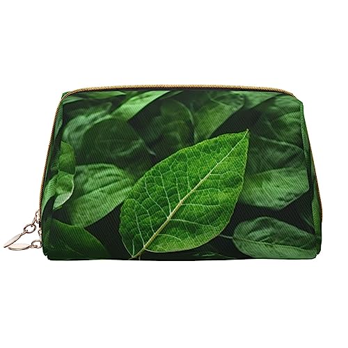 Green Leaf Naturleder, tragbar, groß, Make-up-Tasche, PVC-Leder, Reißverschluss, Kulturbeutel, Reisetasche, Aufbewahrungstasche, Weiß, Einheitsgröße, weiß, Einheitsgröße von STejar