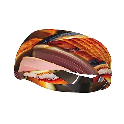 Köstliches Grillfleisch-Sport-Stirnband für Männer und Frauen, geeignet für Laufen, Yoga, Basketball, elastisches Feuchtigkeitsband. von STejar