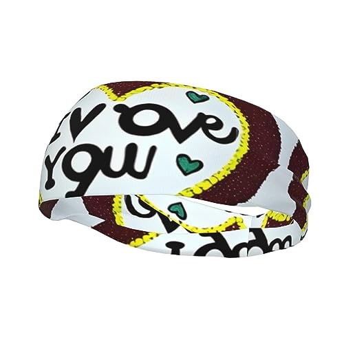 Love Confessions Sport-Stirnband für Männer und Frauen, geeignet für Laufen, Yoga, Basketball, elastisches Feuchtigkeitsband. von STejar