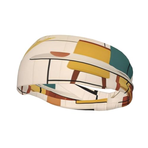 Mid Century Modernes Sport-Stirnband für Männer und Frauen, geeignet für Laufen, Yoga, Basketball, elastisches Feuchtigkeitsband. von STejar
