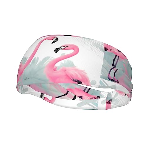 Pinkes Flamingo-Sport-Stirnband für Männer und Frauen, geeignet für Laufen, Yoga, Basketball, elastisches Feuchtigkeitsband. von STejar