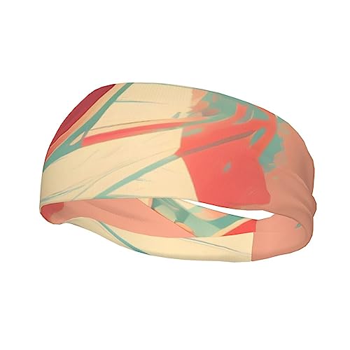 Retro abstrakte Farbtöne Sport Stirnband für Männer und Frauen, geeignet für Laufen, Yoga, Basketball, elastisches Feuchtigkeitsband. von STejar