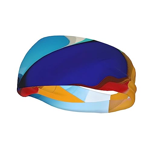 Rundes Sport-Stirnband für Aquarellmalerei, für Männer und Frauen, geeignet für Laufen, Yoga, Basketball, elastisches Feuchtigkeitsband. von STejar