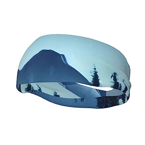 Snowy Forest Sport-Stirnband für Männer und Frauen, geeignet für Laufen, Yoga, Basketball, elastisches Feuchtigkeitsband. von STejar