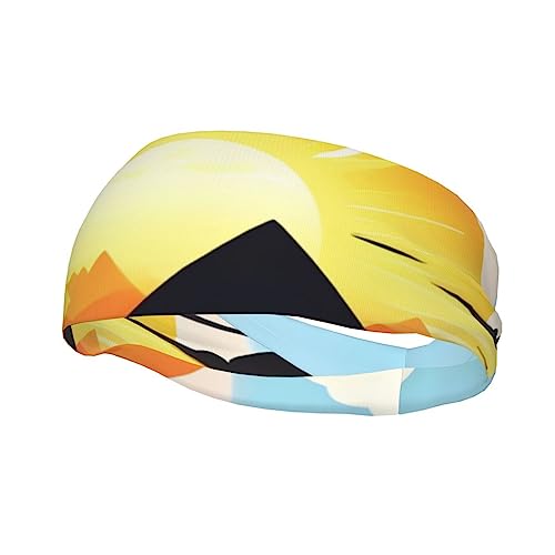 Sunrise Mountain Sports Stirnband für Männer und Frauen, geeignet für Laufen, Yoga, Basketball, elastisches Feuchtigkeitsband. von STejar