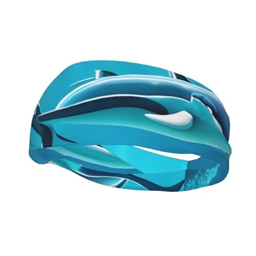 Tiefsee-Wal-Sport-Stirnband für Männer und Frauen, geeignet für Laufen, Yoga, Basketball, elastisches Feuchtigkeitsband. von STejar