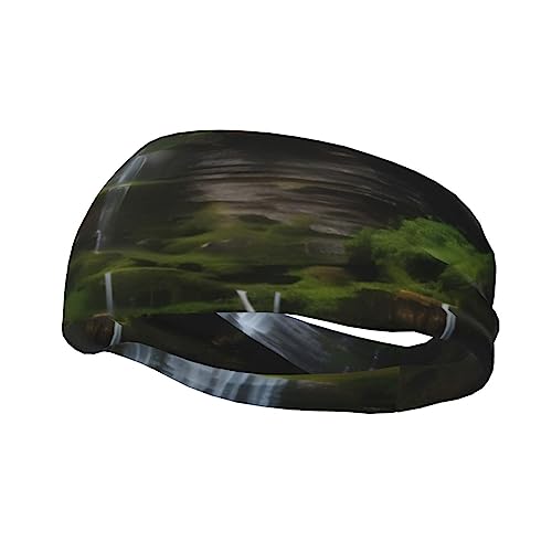 Wasserfall-Sport-Stirnband für Männer und Frauen, geeignet für Laufen, Yoga, Basketball, elastisches Feuchtigkeitsband. von STejar