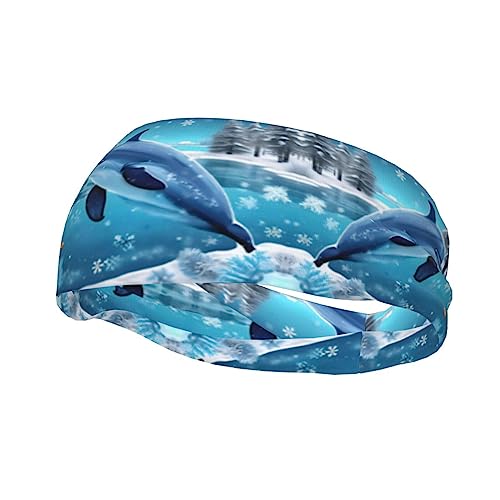 Winter Das Delfin-Sport-Stirnband für Männer und Frauen, geeignet für Laufen, Yoga, Basketball, elastisches Feuchtigkeitsband. von STejar