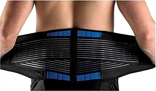 SUAVER Bauchgurt Rückenbandage Rückengurt zur Stabilisierung der Lendenwirbel,Verstellbarer Nierengurt Bauchweggürtel Lendenwirbelstütze Linderung Ischias für Herren und Damen(Schwarz,XXXX-L/54-58) von SUAVER