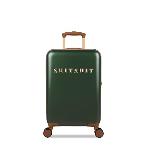 SUITSUIT - Damen Handgepäck Koffer- Fab Seventies Classic Kollektion - Grüner Handgepäck Trolley (Beetle Green) - 55 cm von SUITSUIT
