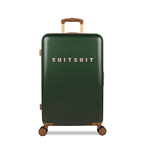 SUITSUIT - Damen Reisekoffer - Fab Seventies Classic Kollektion – Mittelgroßer Grüner Trolley (Beetle Green) - 66 cm von SUITSUIT