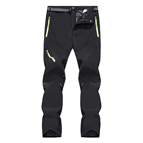 SUKUTU Herren Outdoor Softshell Wanderhose Verdickung Fleecehose Warme wasserdichte Winddichte Schnee Ski Sport Lange Hosen von SUKUTU